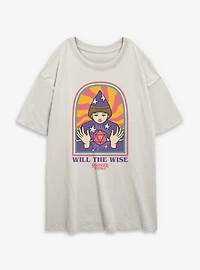 Stranger Things St Wise Will Womens Oversized T-Shirt