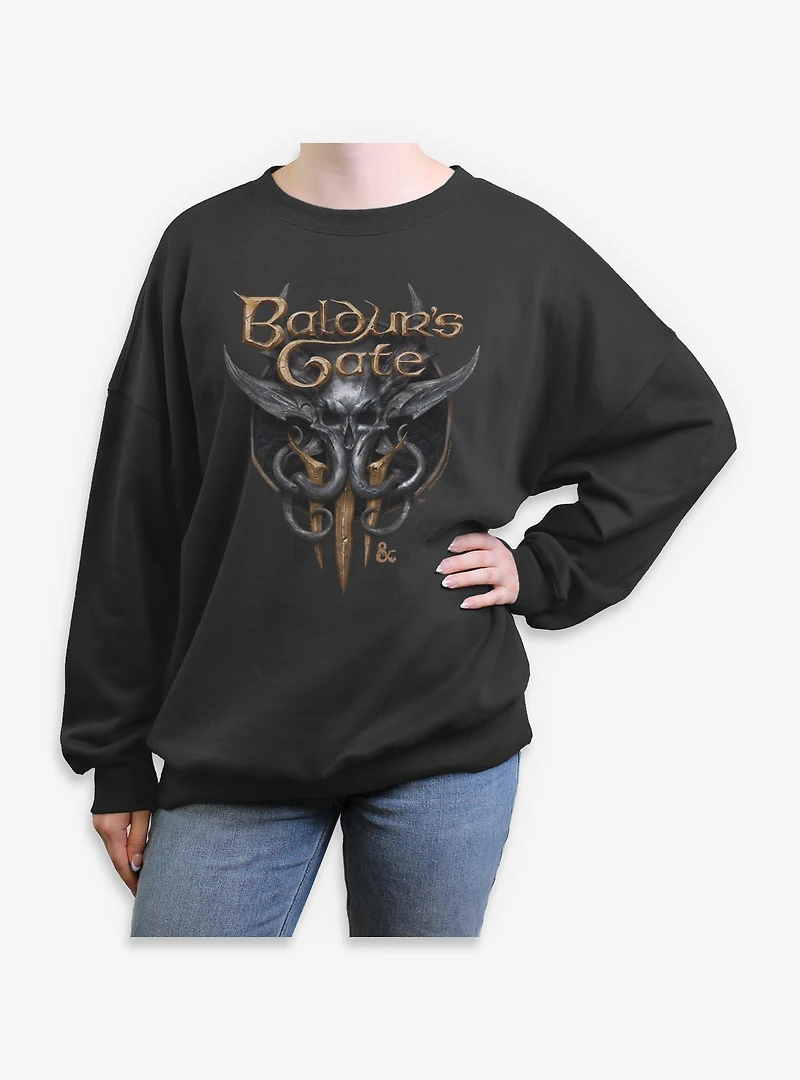 Dungeons & Dragons Logo Womens Oversized Sweatshirt