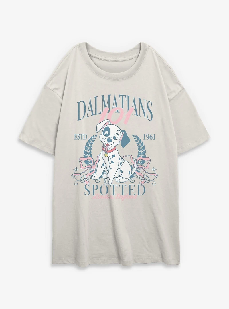 Disney 101 Dalmatians Puppy Prep Womens Oversized T-Shirt