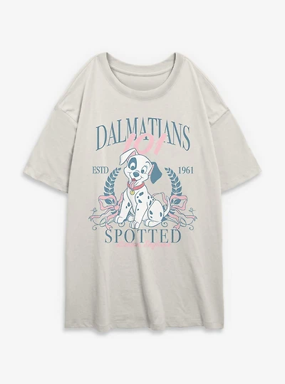 Disney 101 Dalmatians Puppy Prep Womens Oversized T-Shirt