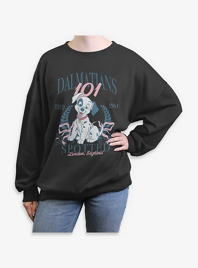 Disney 101 Dalmatians Puppy Prep Womens Oversized Sweatshirt
