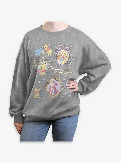 Disney Winnie The Pooh Friendship Collage Womens Oversized Sweatshirt