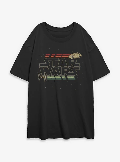 Disney Star Wars Retro Womens Oversized T-Shirt