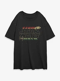 Disney Star Wars Retro Womens Oversized T-Shirt