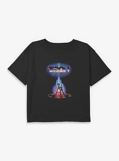 Tron Vintage Classic Youth Girls Boxy Crop T-Shirt