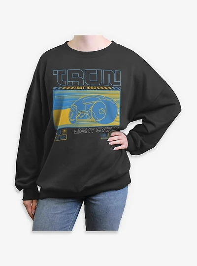 Tron Light Cycle Futuristic Womens Oversized Sweatshirt