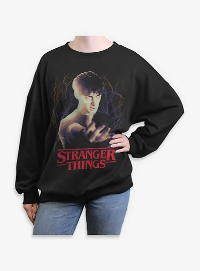 Stranger Things Will Epic Powers Womens Oversized Sweatshirt