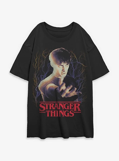 Stranger Things Will Epic Powers Womens Oversized T-Shirt