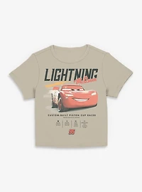Disney Pixar Cars Lightning McQueen Stats Womens Baby Tee