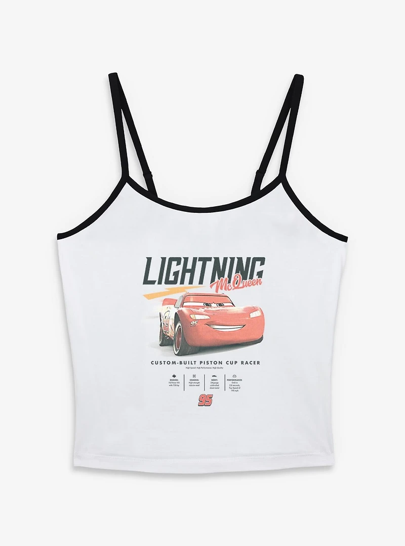 Disney Pixar Cars Lightning McQueen Stats Womens Cami