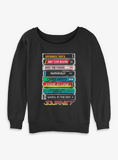 Journey Tape Deck Hits Womens Slouchy Sweatshirt