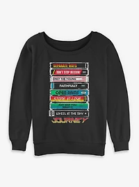 Journey Tape Deck Hits Womens Slouchy Sweatshirt