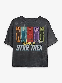Star Trek Women Of Mineral Wash Womens Crop T-Shirt