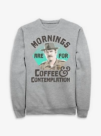 Stranger Things Hopper Coffee Morning Sweatshirt