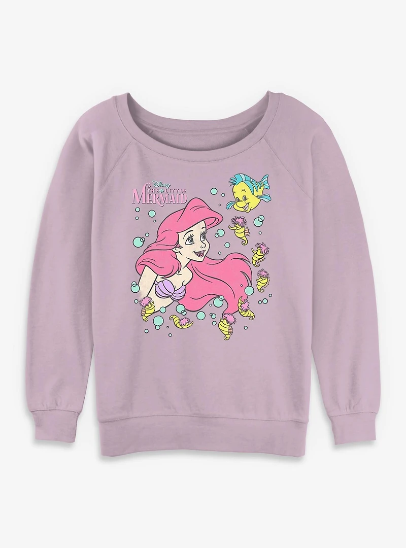Disney The Little Mermaid Ariel N Friends Womens Slouchy Sweatshirt