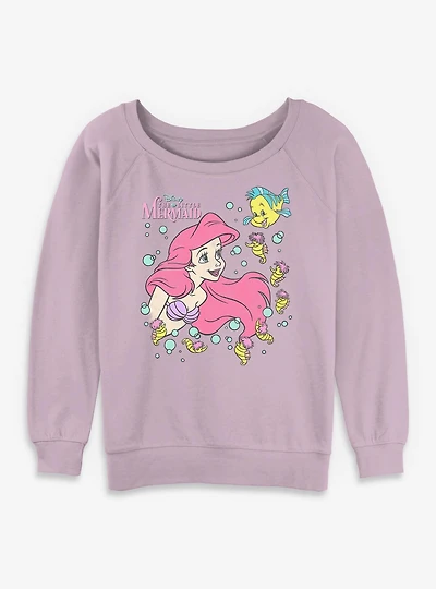 Disney The Little Mermaid Ariel N Friends Womens Slouchy Sweatshirt