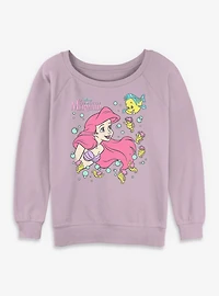 Disney The Little Mermaid Ariel N Friends Womens Slouchy Sweatshirt