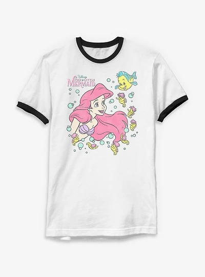 Disney The Little Mermaid Ariel N Friends Ringer T-Shirt