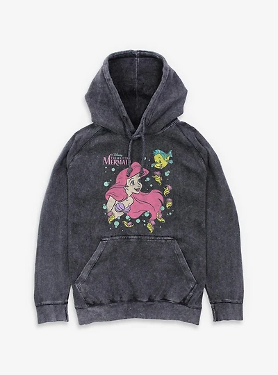 Disney The Little Mermaid Ariel N Friends Mineral Wash Hoodie
