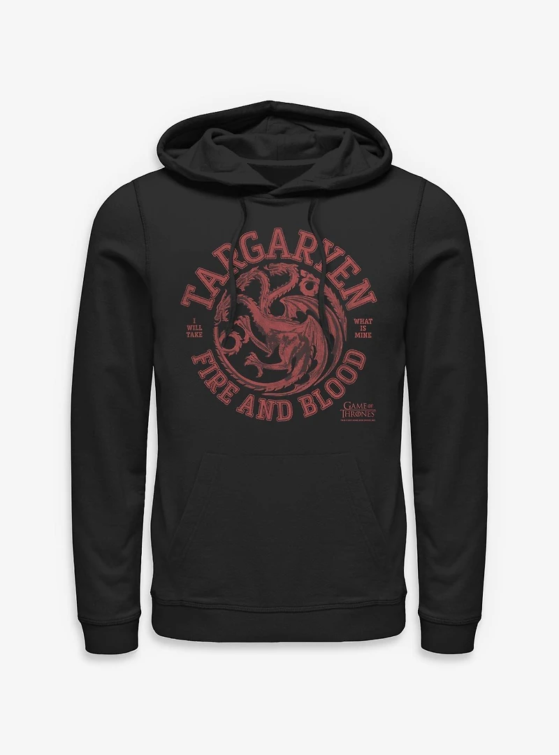 Game Of Thrones Collegiate Targaryen Hoodie