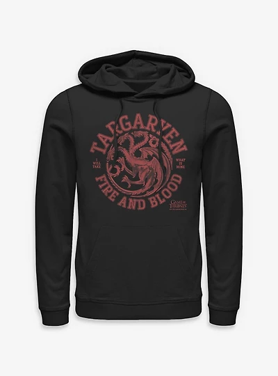 Game Of Thrones Collegiate Targaryen Hoodie