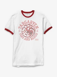 Game Of Thrones Collegiate Targaryen Ringer T-Shirt