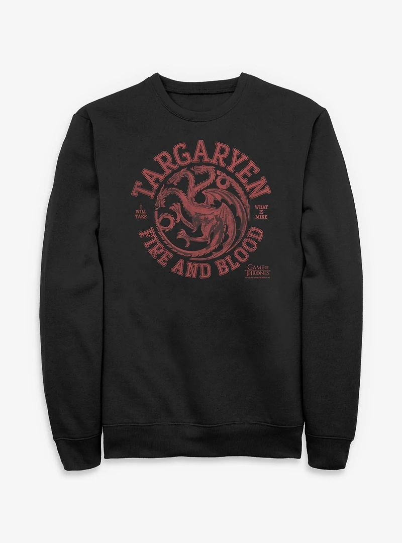 Game Of Thrones Collegiate Targaryen Sweatshirt