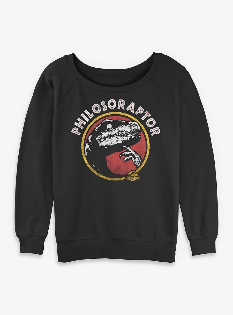 Jurassic Park Philoso Raptor Womens Slouchy Sweatshirt