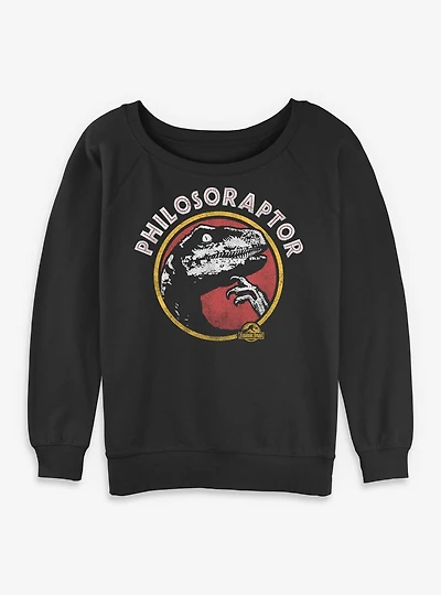 Jurassic Park Philoso Raptor Womens Slouchy Sweatshirt