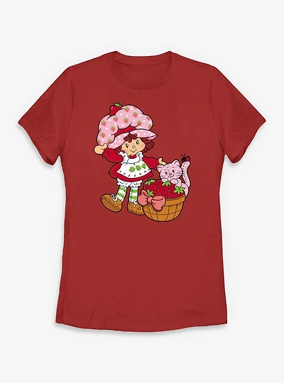 Strawberry Shortcake Custard Basket Womens T-Shirt