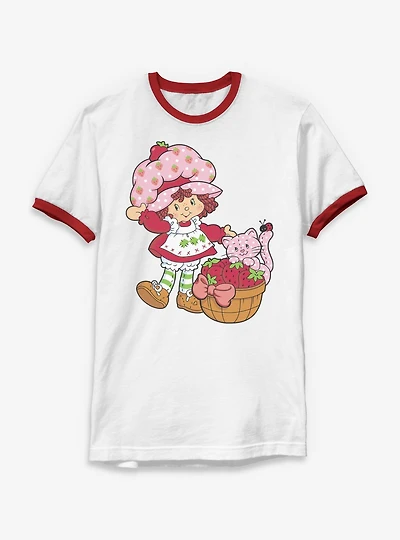 Strawberry Shortcake Custard Basket Ringer T-Shirt
