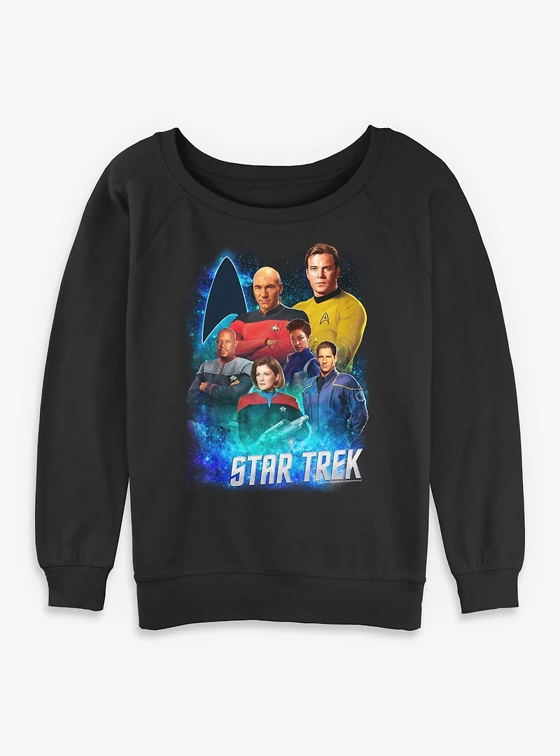Star Trek Legendary Captains Womens Slouchy Sweatshirt