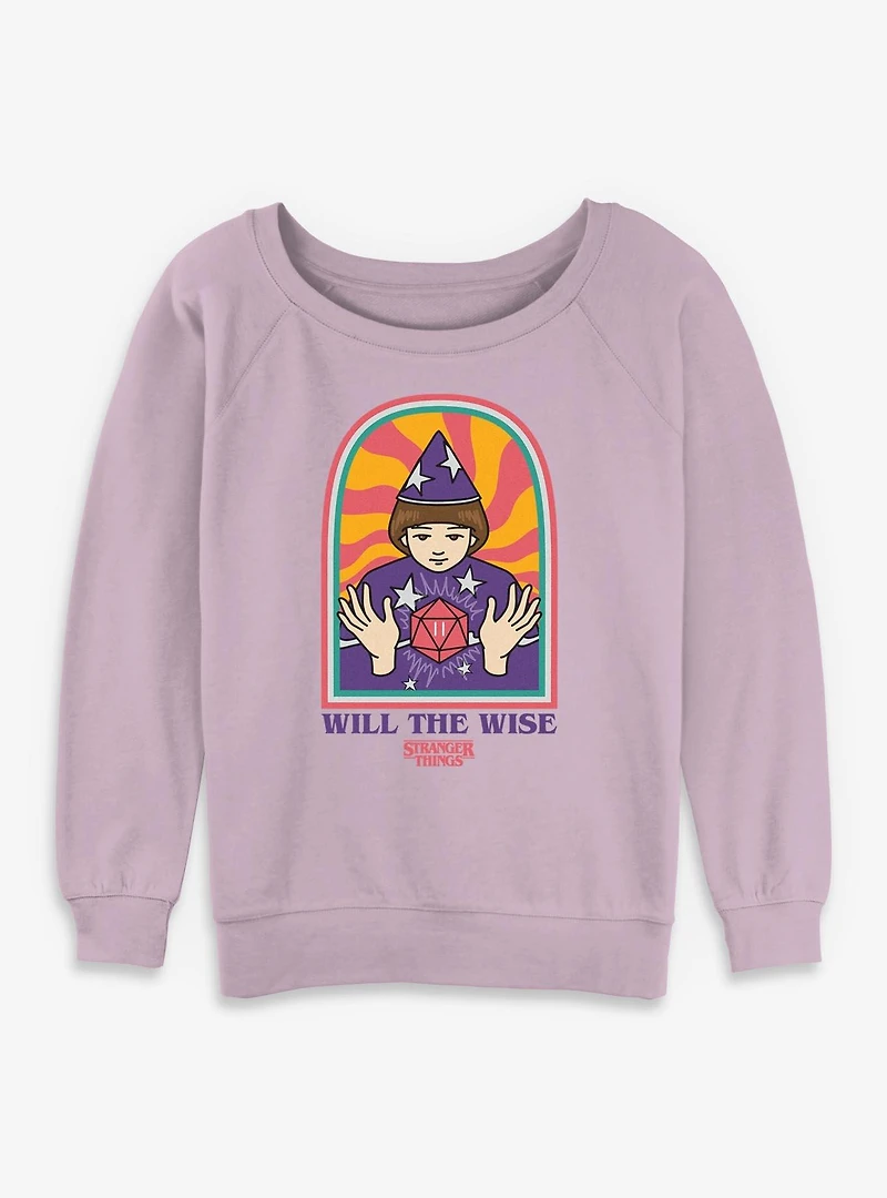 Stranger Things St Wise Will Womens Slouchy Sweatshirt