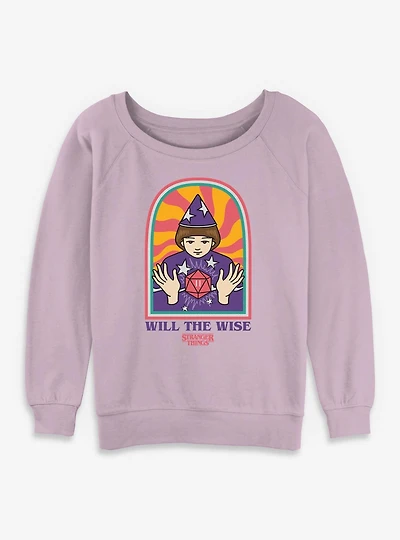 Stranger Things St Wise Will Womens Slouchy Sweatshirt