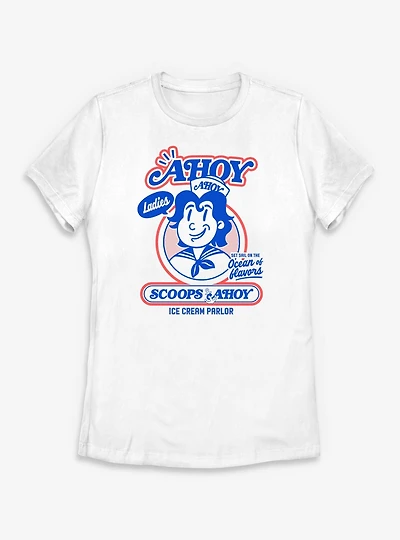 Stranger Things Retro Ahoy Badge Womens T-Shirt