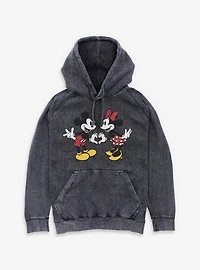 Disney Mickey Mouse Couple Heart Mineral Wash Hoodie