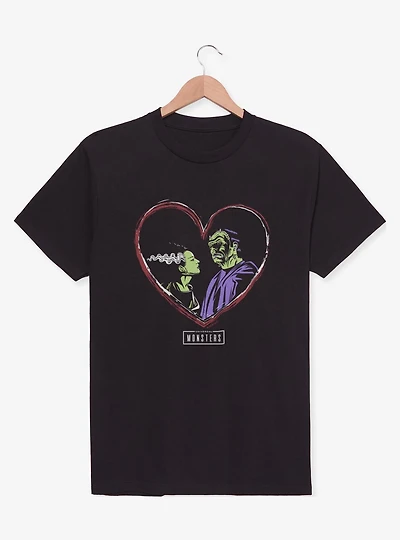 Universal Monsters Frankenstein & Bride Of Love T-Shirt