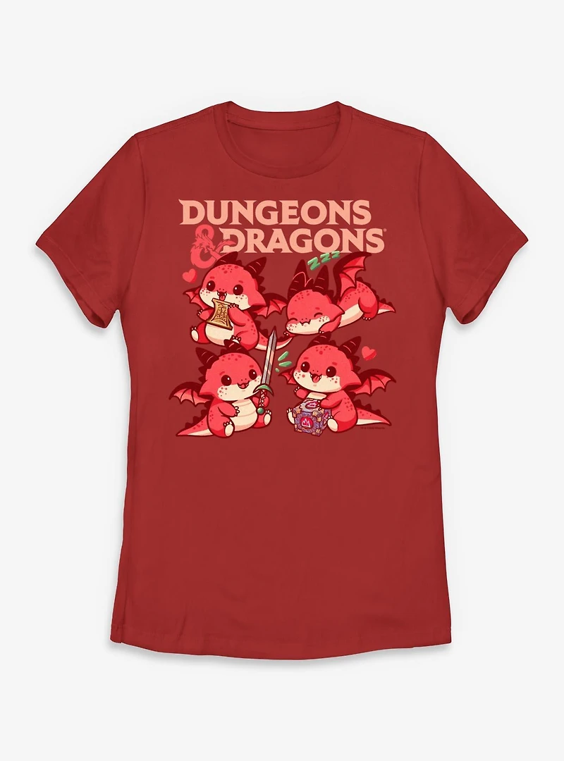 Dungeons & Dragons Dragon Cutes Womens T-Shirt