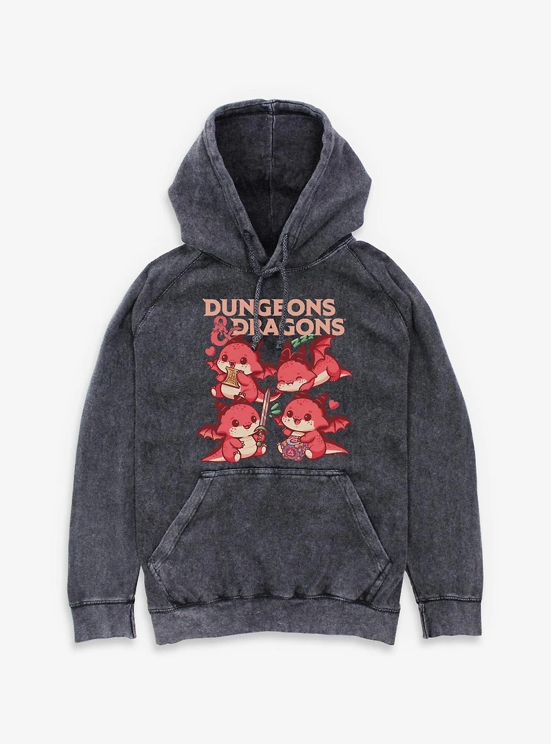 Dungeons & Dragons Dragon Cutes Mineral Wash Hoodie