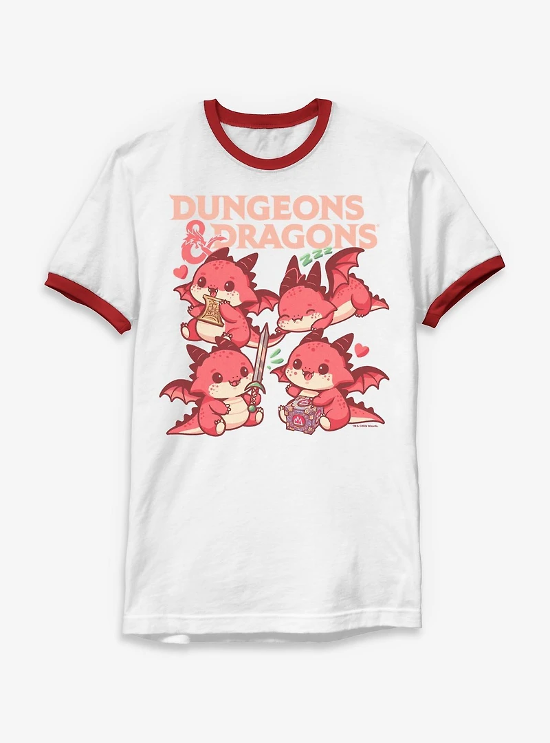 Dungeons & Dragons Dragon Cutes Ringer T-Shirt