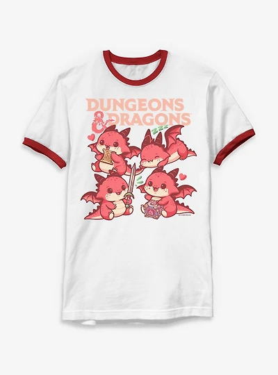 Dungeons & Dragons Dragon Cutes Ringer T-Shirt