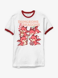 Dungeons & Dragons Dragon Cutes Ringer T-Shirt