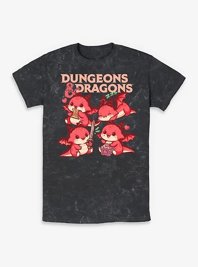 Dungeons & Dragons Dragon Cutes Mineral Wash T-Shirt