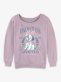Disney 101 Dalmatians Puppy Prep Womens Slouchy Sweatshirt