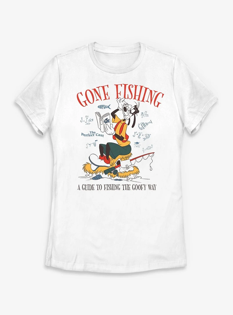 Disney Goofy Gone Fishing Womens T-Shirt