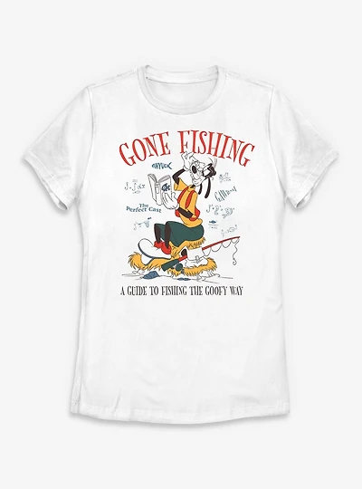 Disney Goofy Gone Fishing Womens T-Shirt