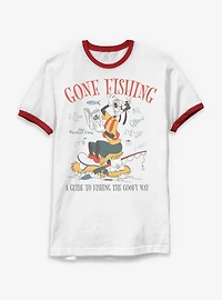 Disney Goofy  Gone Fishing Ringer T-Shirt