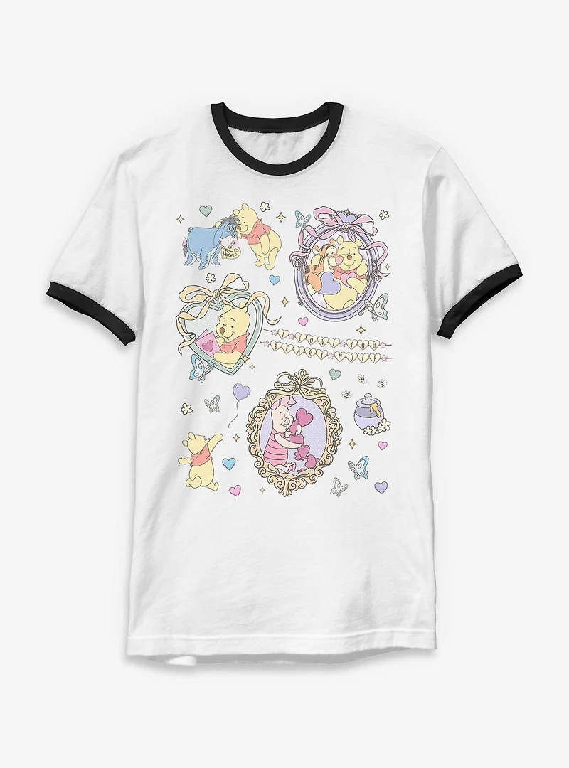 Disney Winnie The Pooh Friendship Collage Ringer T-Shirt