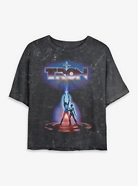 Tron Vintage Classic Mineral Wash Womens Crop T-Shirt