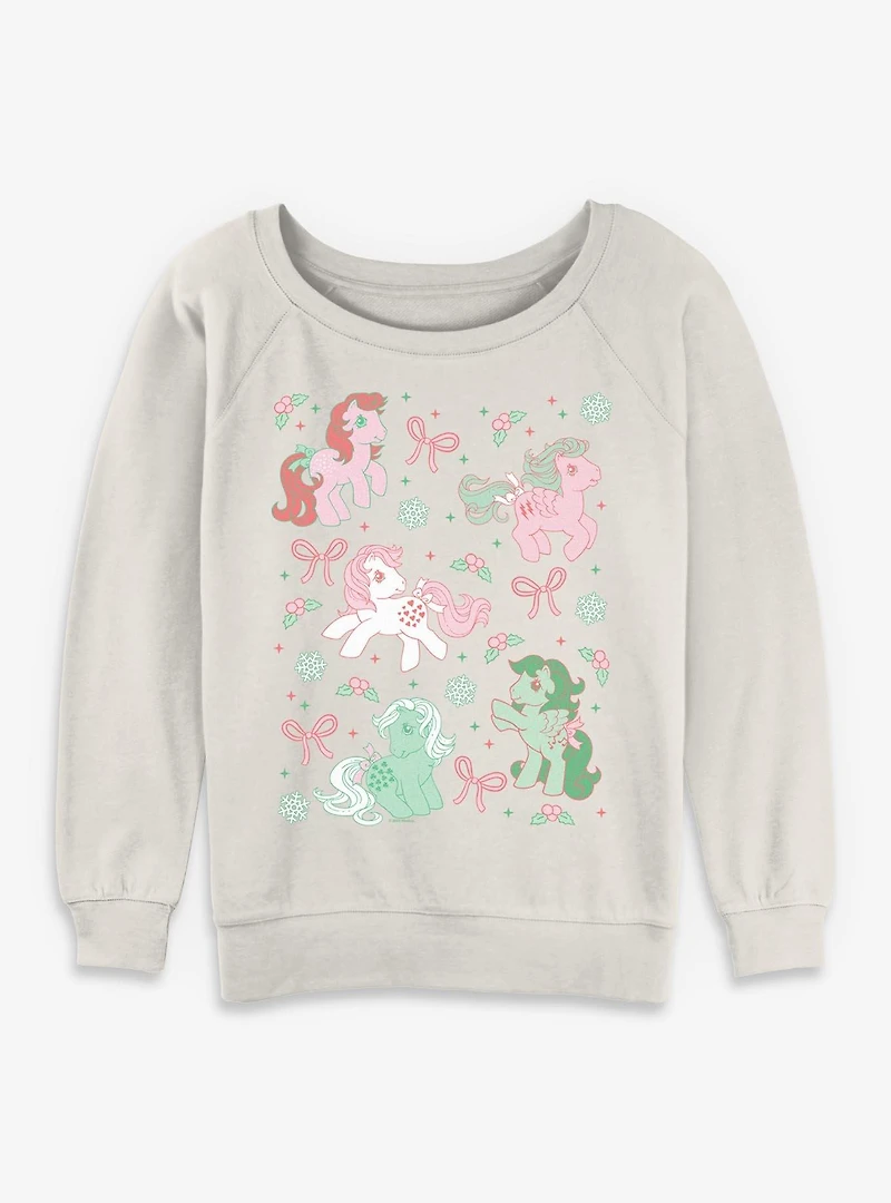 My Little Pony Cute Christmas Womens Slouchy Sweatshirt